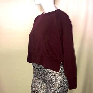 @@@Nike Cropped Oversized Crewneck Sweatshirt@@@